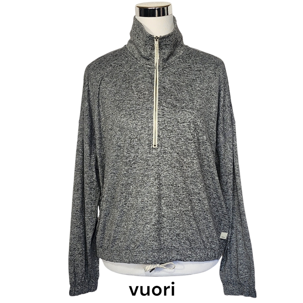 Vuori Sz L Pullover Sedona 1/2 Zip Cropped Activewear Sweater Top.
